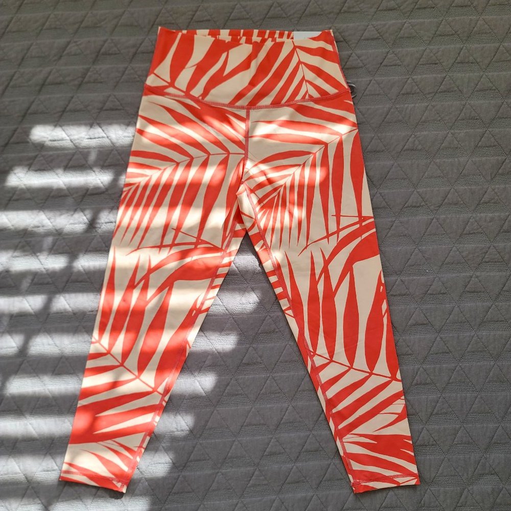 Aerie Palm leaf print workout leggings NWT